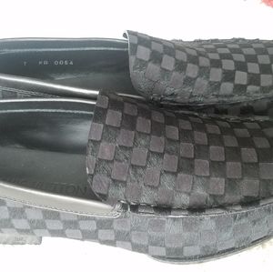 Louis Vuitton Damier Pony Hair Loafers